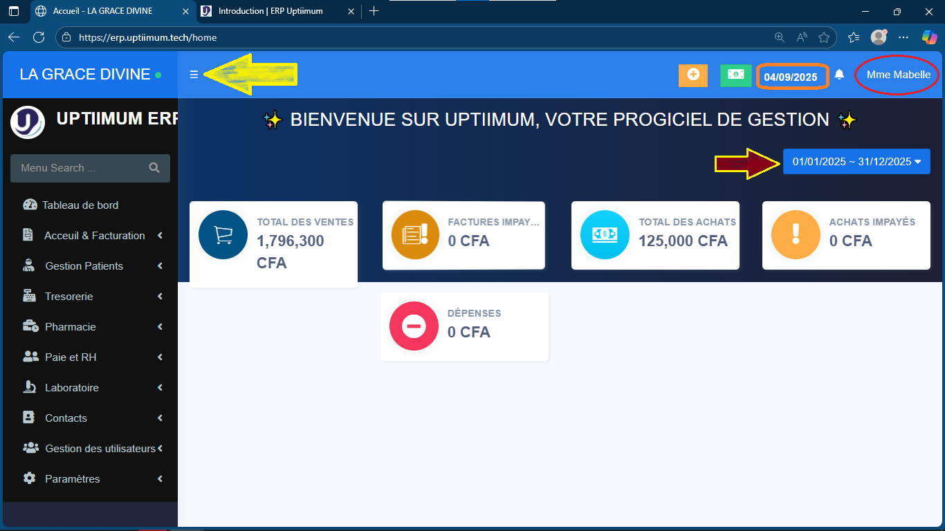 Aperçu accueil